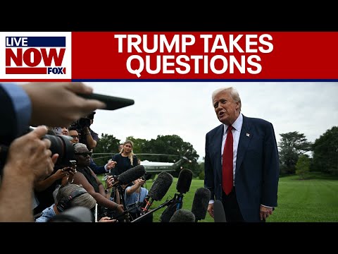 Video | President Trump takes questions from reporters at White House ahead of New Jersey trip