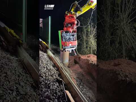 Wie baut man eine Lärmschutzwand in einer Nacht? #lsw #lärmschutz #train #railway