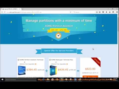 Save up to 60% Off on AOMEI Partition Assistant without Coupon/Promo Code （2021 Re-updated） Video