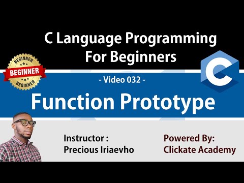 032 Function Prototype In C Language Programming C Tutorials For Beginners