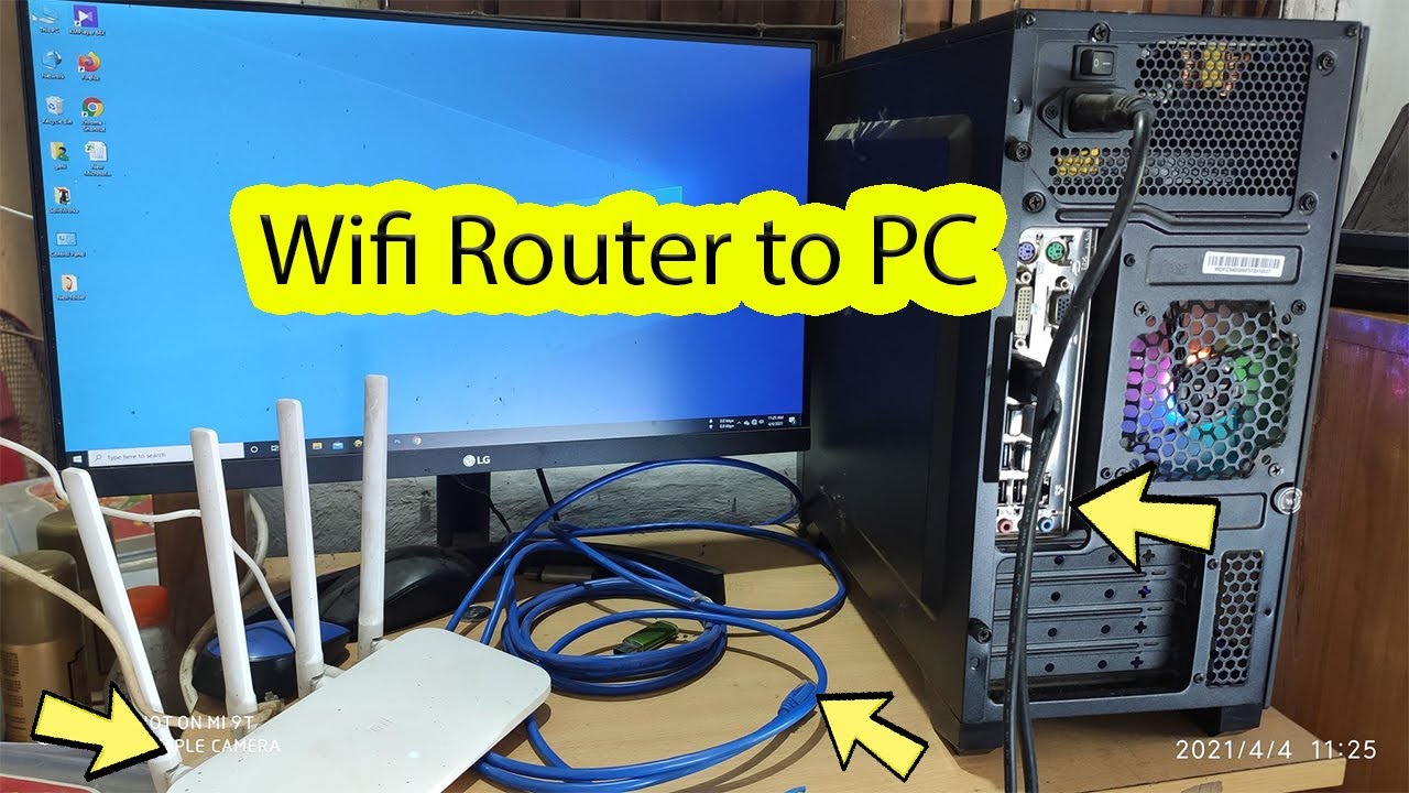 Connect computer to router with ethernet cable