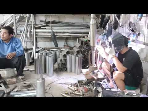 proses pembuatan Muffler,,resonator,,dan knalpot motor matic