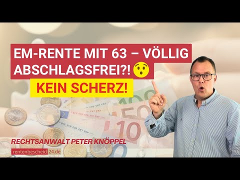 Retiring at 63 with disability pension: Completely without deductions - 🤔 no joke?!