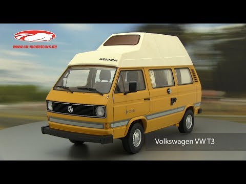 Schuco 1:18 Volkswagen VW T3 Joker camper with high roof yellow
