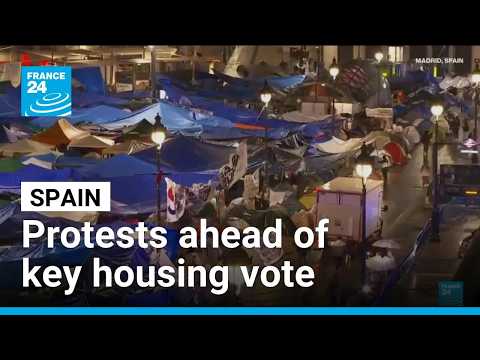 Spain housing protests rage ahead of key government vote
