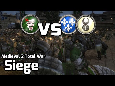 Medieval 2 Total War Online Battle #136 (2v1 Siege) - Men at Arms!