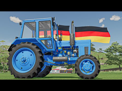 LOAD & TRANSPORT STRAW & HORSE ON MUD ROAD with MINI COLORED TRACTORS IN GERMANY ! FS22