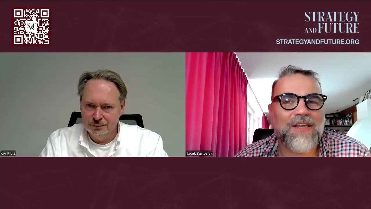 Jacek Bartosiak i prof. Tomasz Grzegorz Grosse rozmawiaja o naszym Międzymorzu (Zachęta)