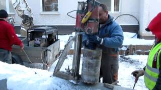 preview picture of video 'Jádrové vrtání-kanalizace Turnov-Čistá Jizera. Core Drilling-Sewer  in Turnov..wmv'