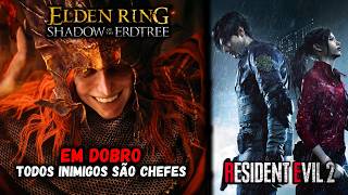 TODOS INIMIGOS SÃO CHEFES DUPLICADOS NO ELDEN RING! RANDOMIZADO! E depois Re 2 Remake com o Leon!
