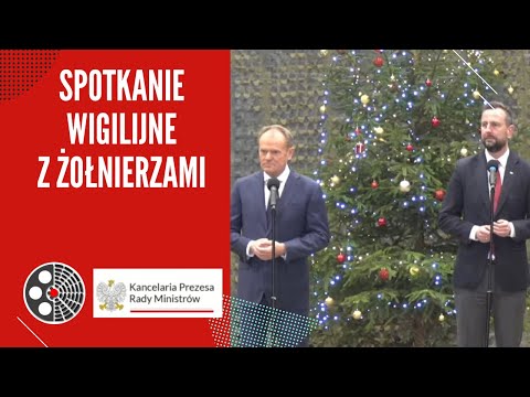 Donald Tusk - świąteczne spotkanie z żołnierzami
