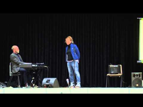 Kathleen MacInnes performing at  The Bare Facts event, February 2015