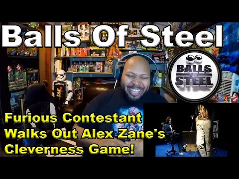 Furious Contestant Walks Out On Alex Zane's Cleverness Game! - Balls Of Steel Reaction