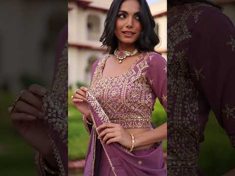 Fair Green Premium Faux Georgette Fully Stitched Lehenga with Sequins & Zari Multi Embroidery, Unstitched Blouse, and Matching Embroidered Dupatta