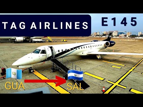 Relatório de viagem do TAG Airlines Embraer 145LR | Cidade da Guatemala(GUA) - San Salvador(SAL) |4K|