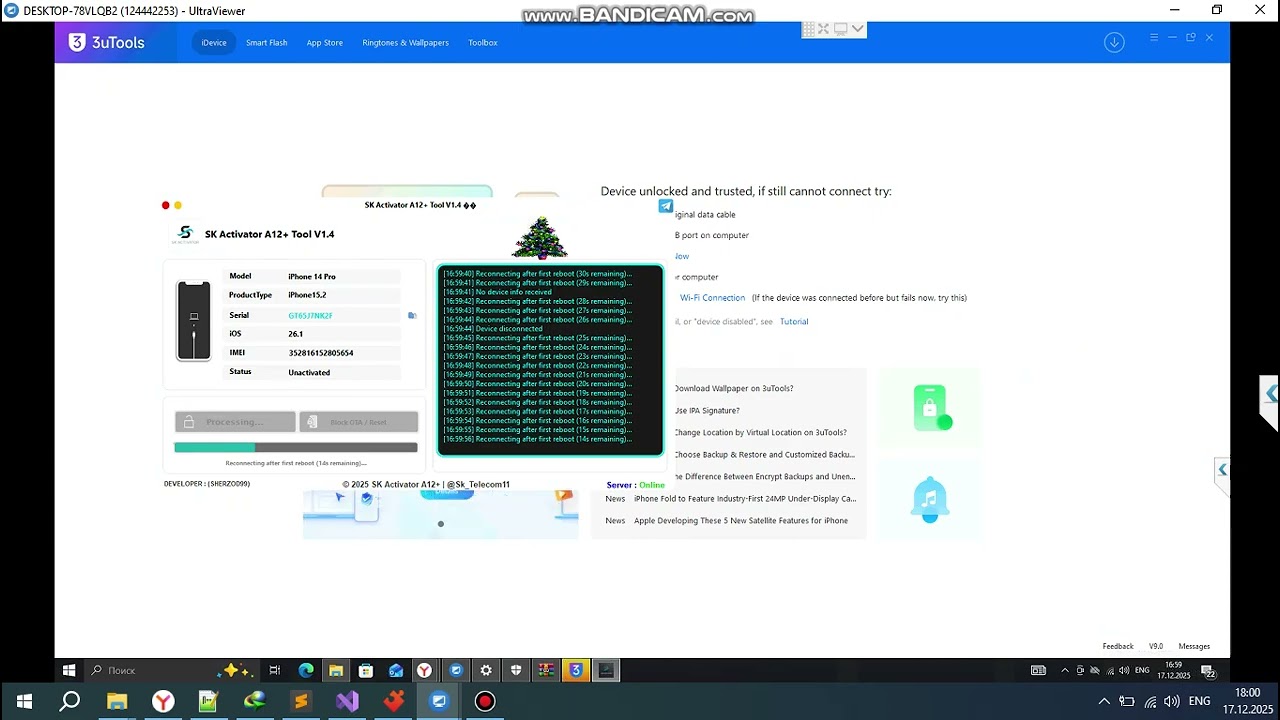 SK Activator V1.4 iCloud Bypass China 14 Pro Done