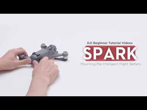 DJI Beginner Tutorial Videos - Spark - Mounting the Intelligent Flight Battery