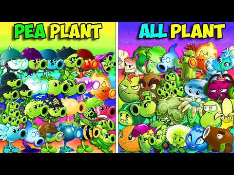All Plants Team PEA vs COLOR Battlez - Who Will Win? - Pvz 2 Team Plant Battlez