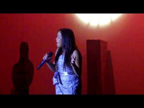 Michelle Ngo sings at the Friendswood JH Pop Show