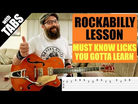 Great 12 Bar Rockabilly Licks in A - w/tabs