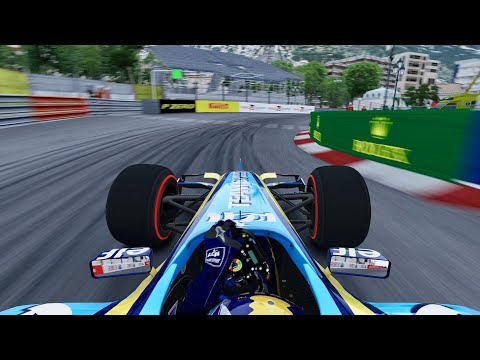 Renault R25 WITH SLICKS TYRES IS REAL MONSTER! Lap in Monaco