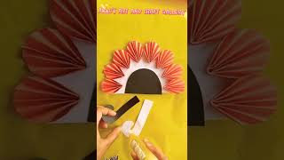 making ati sundar sunflower 🌻 with paper at home 🏠 #creativity #crazy