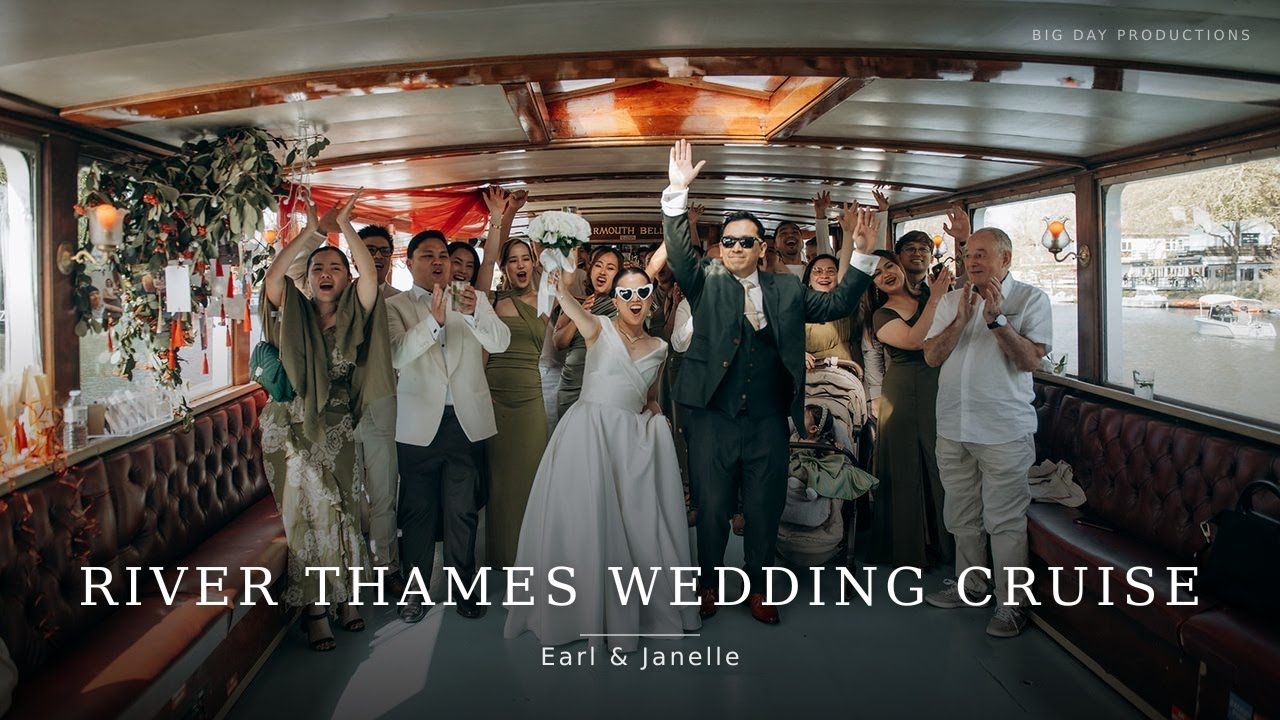 River Thames Wedding Cruise wedding photography and film
