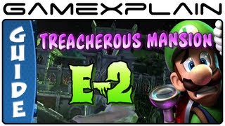 Luigi's Mansion 2: Dark Moon: Treacherous Mansion E-2 Gem, Boo & Puzzle Guide & Walkthrough (100%!)