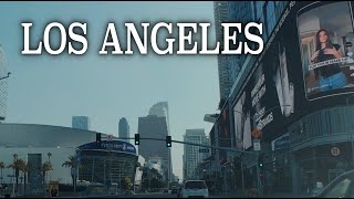 Relaxing Roadtrip Downtown Los Angeles to Hollywood Blvd, 4K Driving Video