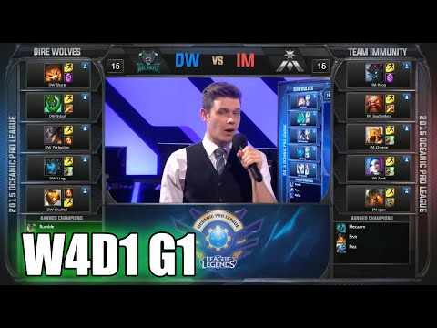 Dire Wolves vs Team Immunity | OPL Summer 2015 Split 2 Oceanic Pro League Week 4 Day 1 | DW vs IM