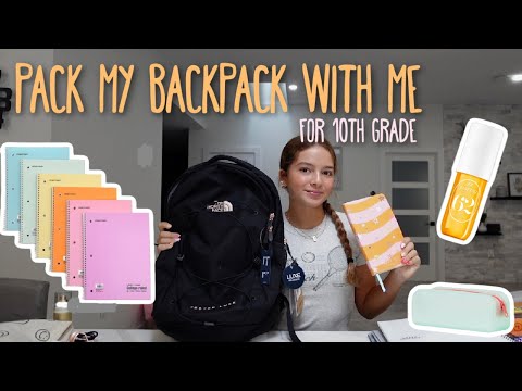 PACKING MY BACKPACK FOR 10TH GRADE | EMILY G