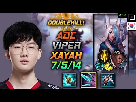 Xayah Adc Build Viper Navori Quickblades Lethal Tempo - LOL KR Challenger Patch 13.11