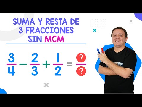 Suma y resta de 3 fracciones sin usar el mínimo común múltiplo (sin MCM)