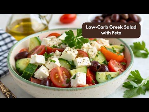 Low-Carb Greek Salad with Feta – Fresh & Flavorful!