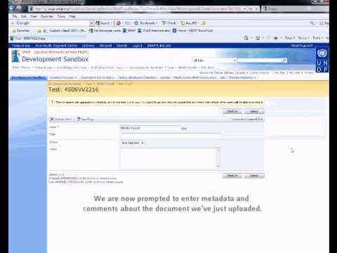 SNAP Taining: Upload Document with Check-in