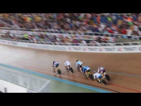 Colombia's Martha Bayona wins 2nd round WOMEN'S KEIRIN UCI CALI 19FEB2017