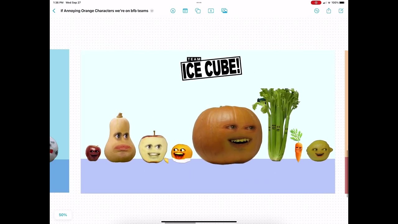 If Annoying Orange Characters we’re on BFB Teams