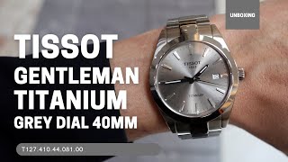 Download lagu Unboxing Tissot Gentleman Titanium Grey Dial T127.410.44.081.00 mp3