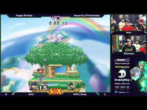 S@X Monthly 8/30 - Project M Winner's Bracket - Brett vs Coney