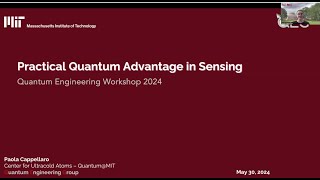 Professor Paola Cappellaro, “Design and control of quantum devices”, Caltech, May 30, 2024