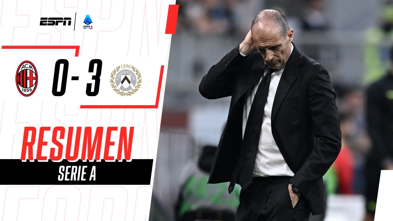 DOLOR DE CABEZA PARA ALLEGRI: UDINESE APLASTÓ AL MILAN EN SAN SIRO | Milan 0-3 Udinese | RESUMEN