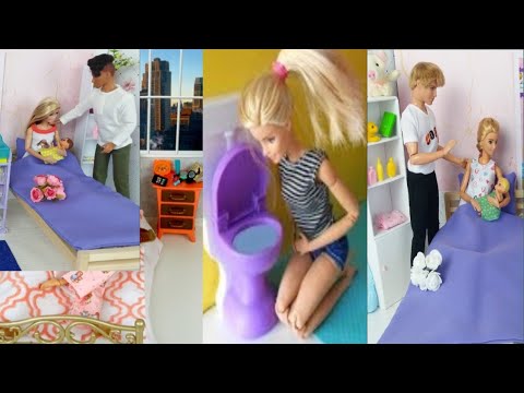 Barbie With Ken sick Time  Morning Routine