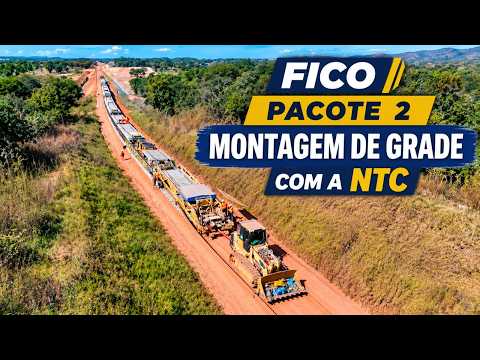 OBRAS DA FICO:PACOTE 2: MONTAGEM DE GRADE COM A NTC | AVANÇO DAS OBRAS DA FERROVIA | NOVA IGUAÇU GO