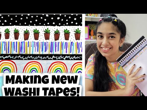 Mini Vlog 75 - Making DIY Washi Tapes!!!😍🎀 | Riya's Amazing World