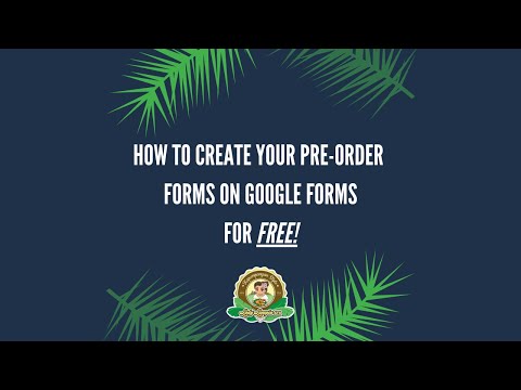 Part of a video titled HOW TO CREATE PRE-ORDER FORM ON GOOGLE FORMS