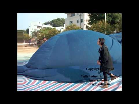 5m diameter inflatable planetarium dome set up
