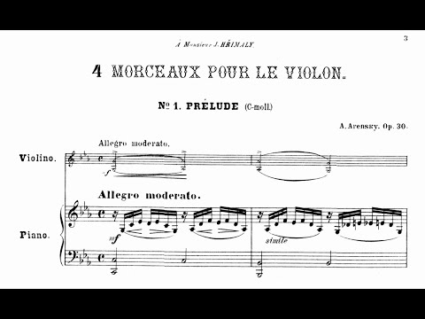 Anton Arensky - 4 Morceaux, Op.30