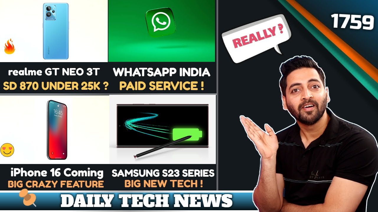 realme GT Neo 3T Under 25k😮,WhatsApp Paid Subscription India😔,iPhone 16,Samsung S23 Good News,iQOO