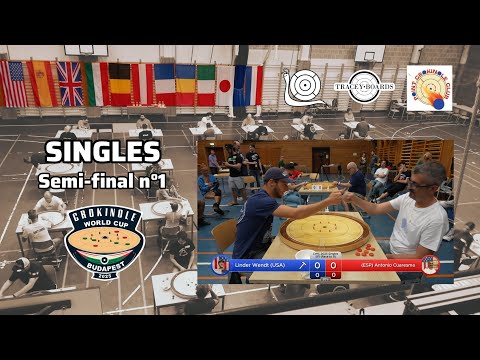 Linder (USA) VS Antonio (ESP) at Crokinole World Cup Singles - Semi-final n°1