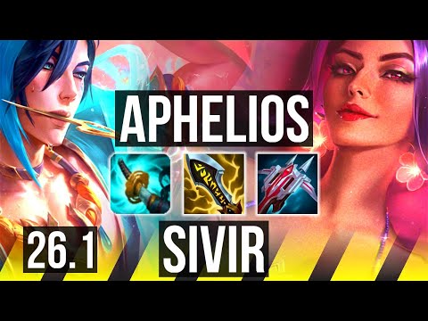APHELIOS & Lulu vs SIVIR & Bard (ADC) | 66K damage | NA Challenger | 26.1